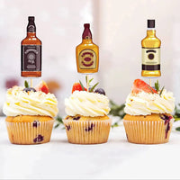 Whiskey Beers Birthday Party Decorations Disposable Tableware Tablecloths Whiskey Bottles Balloon Men Birthday Party Supplies Good Vibrations