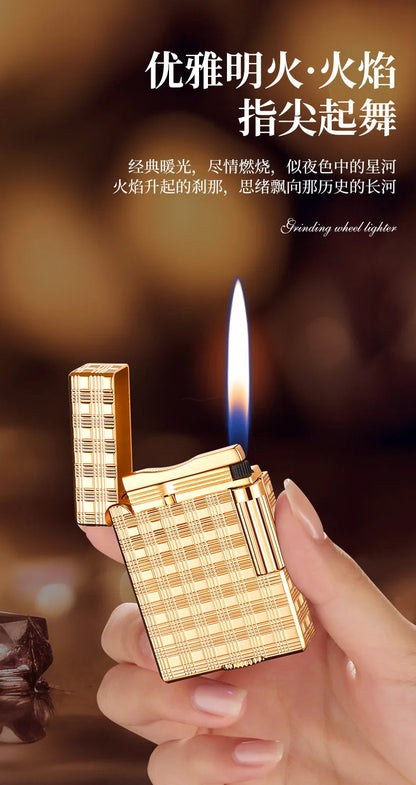 Metal Stripe Loud Lighter Unusual Lighters Cigarette Lighter Creative Wheel Lighter Butane Gas Lighter Open Fire Square Lighter Good Vibrations Adult Super Store