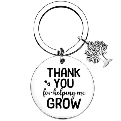 New Teacher Appreciation Gift Keychain Pendant  Graduation Key Chains Keyrings Gift Teachers Plant Seeds That Grow Forever Good Vibrations