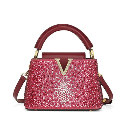 A High-end Rhinestone Handbags for Women, a New Stylish Bucket Crossbody Small Bags for Autumn and Winter 2025 Bolsa mujer сумка Good Vibrations