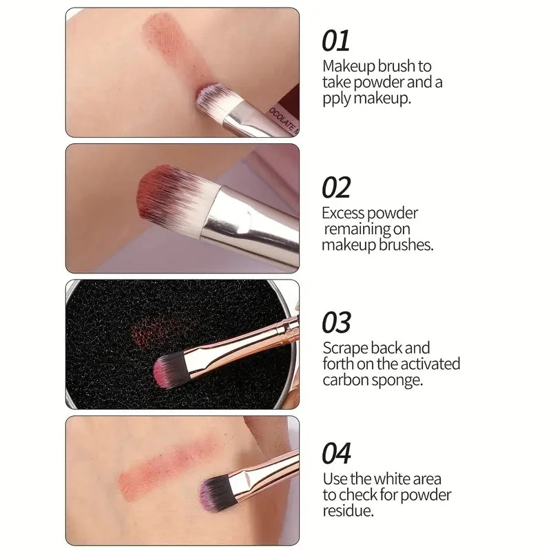 Makeup Brushes Cleaner Sponge Dry Cleansing Make Up Brushes Cleaner Eye Shadow Eyebrow Blush Color Removal For Outdoor Travel Good Vibrations