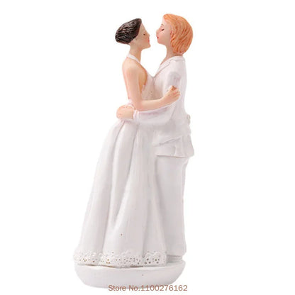 Cake Toppers Dolls Bride and Groom Figurines Funny Wedding Cake Toppers Stand Topper Decoration Supplies Marry Figurine Good Vibrations