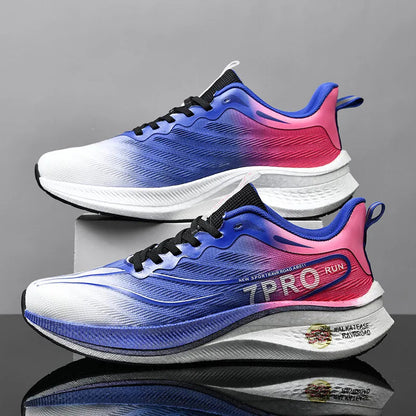Summer Men's Running Shoes New Professional Carbon Plate Sports Training Shoes Outdoor Non-slip Shock-absorbing Tennis Shoes Good Vibrations
