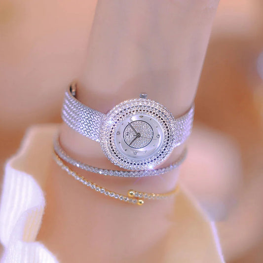 Fashion Luxury Watches For Woman New Vintage Golden Women's Wristwatches Ladies Dress Quartz Clock High Quality Relogio Feminino Good Vibrations