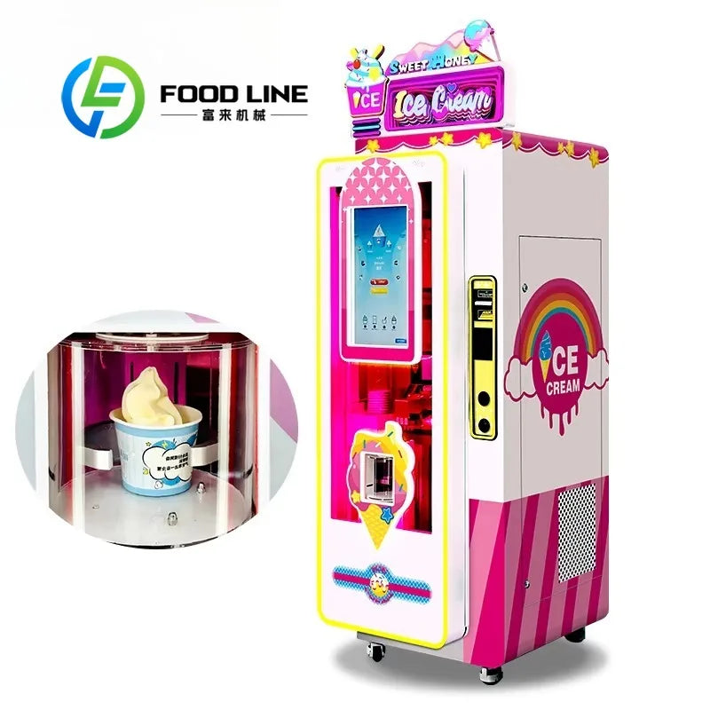 Self-Service Ice Cream Machine Ice Cream Vending Machine  Vending Soft Ice Cream Machine Robot for Sale Good Vibrations