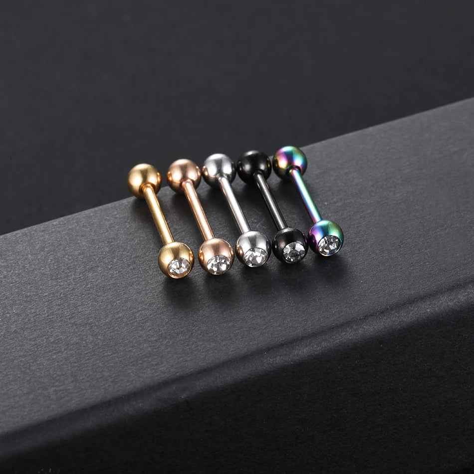 1PC Stainless Steel Heart Shaped Tongue Ring Barbell Tongue Piercing Cute Bar Ear Tragus Studs Nipple Bar Piercing Body Jewelry Good Vibrations