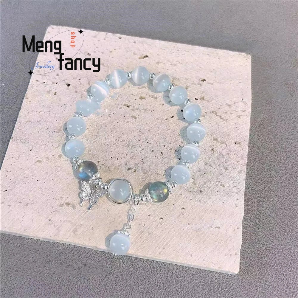 Natural Cat's Eye Butterfly Bracelet Personalized Exquisite Elegant Sexy Young Girls Fashion Jewelry Best Selling Holiday Gift Good Vibrations