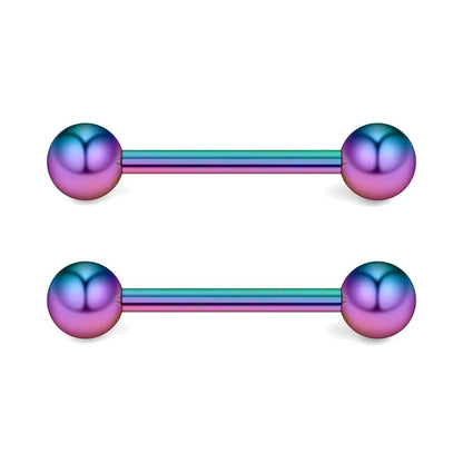 2 Pieces 14G 16mm Night Glow Flexible Acrylic Straight Tongue Ring pacifier Ring Fixed Perforated For Woman and Man Good Vibrations