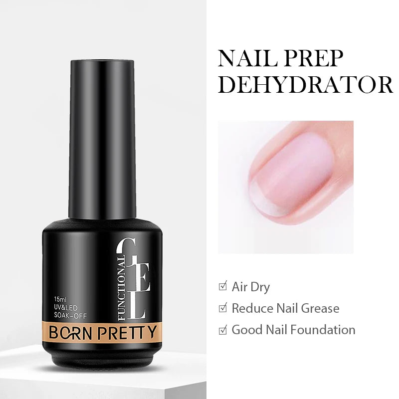BORN PRETTY 15ml Milky Pink Rubber Base Gel Nail Polish Glitter Semi-Permanent Varnish Soak Off Self Leveling UV LED Polish Good Vibrations