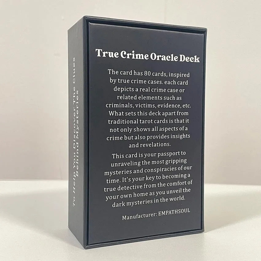 12x7cm True Crime Oracle Deck 80-cards, Divination Taro in Box Card Games Good Vibrations