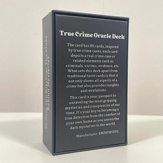 12x7cm True Crime Oracle Deck 80-cards, Divination Taro in Box Card Games Good Vibrations