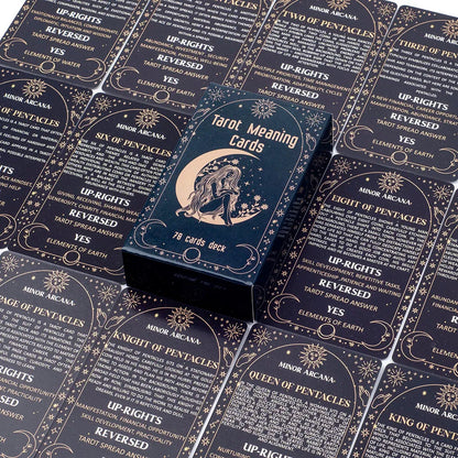 Meaning Tarot Cards 78 Cards Deck English Visions Divination Edition Board Game for Beginners Pocket Size Tarot Learning Deck Good Vibrations