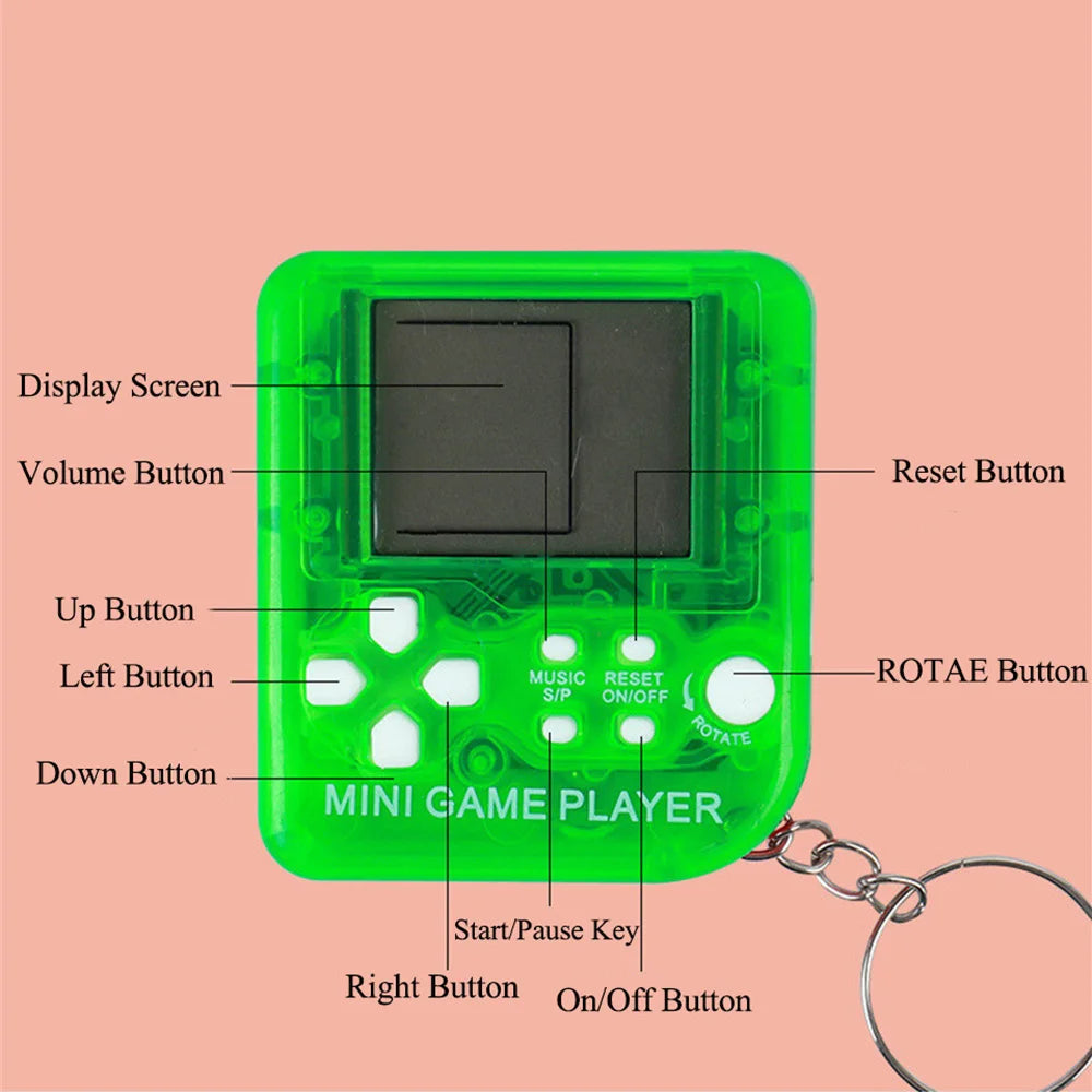 Retro Mini Handheld Game Console Classic Electronic Games Handheld Game Machine Children's Educational Game Console Toy Ide Gift Good Vibrations