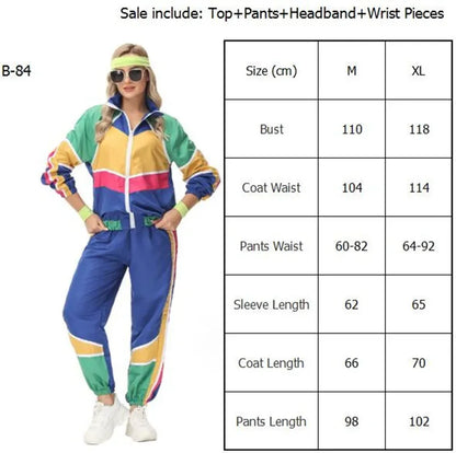 Couples Hippie Costumes for Women Male Vintage 70s 80s Rock Disco Cosplay Outfits Carnival Halloween Party Fantasia Dress Up Good Vibrations
