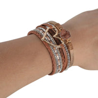 Bracelet for Women Bohomian Leather Wrap Multi-Layer Heart Bracelet Bangle Jewelry Gift Fashionable Wrist Accessory R3MC Good Vibrations