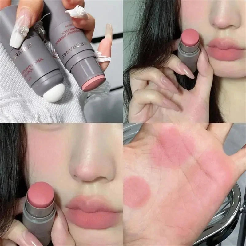 Multi-function Blush Stick Blusher Cream Natural Cheek Face Lip Lasting Waterproof High Color Rendering Brighten Skin Makeup Good Vibrations