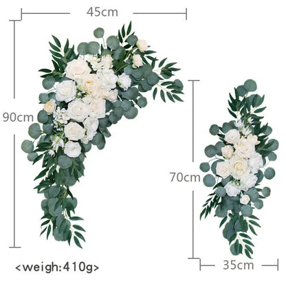 Yannew Artificial Arch Flowers Swag for Boho Wedding Baby Shower Ceremony Flower Garlands Arrangement Reception Backdrop Decor Good Vibrations