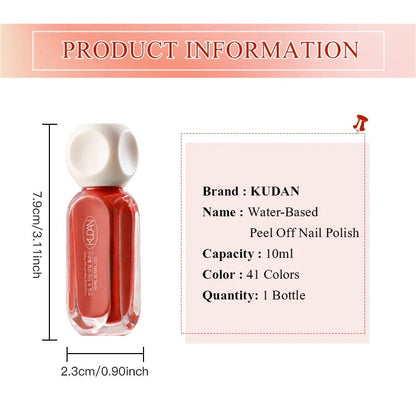10ml Peel Off Water-Based Starry Nail Polish Fast Drying Long-Lasting Healthy And Brightening Effect No Need Lamp Cure Good Vibrations