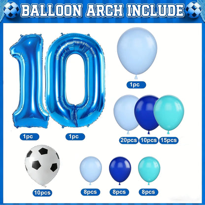 6th/7th/8th/9th/10th/11th Birthday Soccer Party Decoration for Boys, Soccer Birthday Balloons Arch with Royal Blue Teal Light Bl Good Vibrations