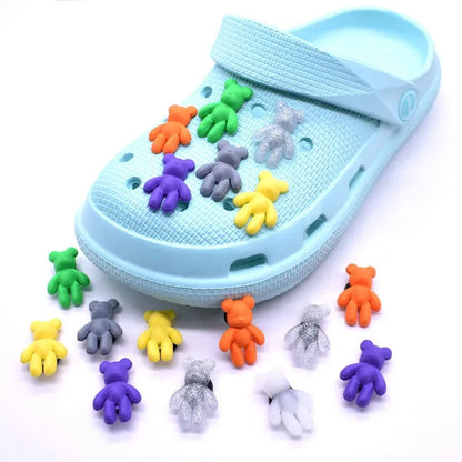 Shoe Decoration Buckle Charms single piece bear Accessories DIY Combination Jibz for croc clog Bracelets wristband Kids  gift Good Vibrations