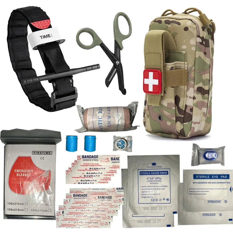 IFAK Trauma Survival Kit First Aid Medical Pouch Emergency Survival Gear Equipment with Molle Car Travel Hiking Tourniquetrats Good Vibrations