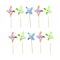 36pcs Cake Toppers Paper Picks Cupcake Premium Cake Picks Decor Birthday Party Supplies Creative Pinwheel Shape Safe Good Vibrations