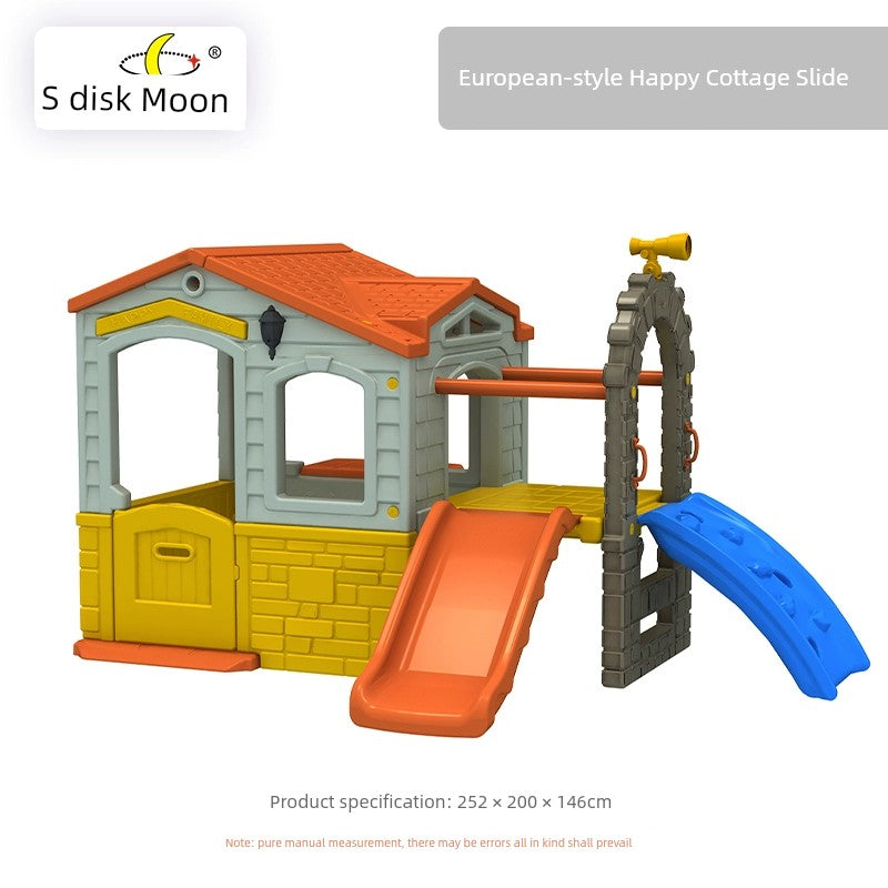 Kids' Playhouse Outdoor Play House Toys Indoor Multifunctional Small House Slide Combination Mushroom House Amusement Park Good Vibrations