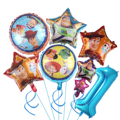 Toy Story Decoration Kids Party Favors Plates Children Girls Birthday Blue Sky White Clouds Balloons Party Supplies Baby Shower Good Vibrations