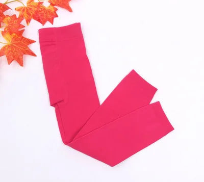Plus Velvet Children Pants Winter Girls Leggings Warm Leggings For Kids Candy Colors Girls Trousers 3-9 Year Baby Leggins Good Vibrations