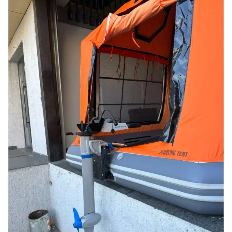 Water Park Inflatable House Boat Outdoor Floating Boat Camping Raft Tent Swimming Pool Dock for Lakes Good Vibrations