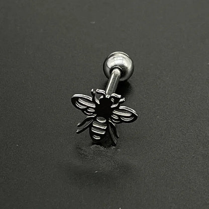 316L Titanium Steel Cute Tongue Rings Women Piercing Tongue Barbells Piercing Jewelry Ear Studs Septum Piercing Good Vibrations