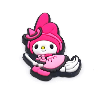 Sanrio Anime Hello kitty Kuromi Pochacco Shoe Charms for Clogs Bag Crocs Sneakers Shoe Decorations Bag Decors Good Vibrations