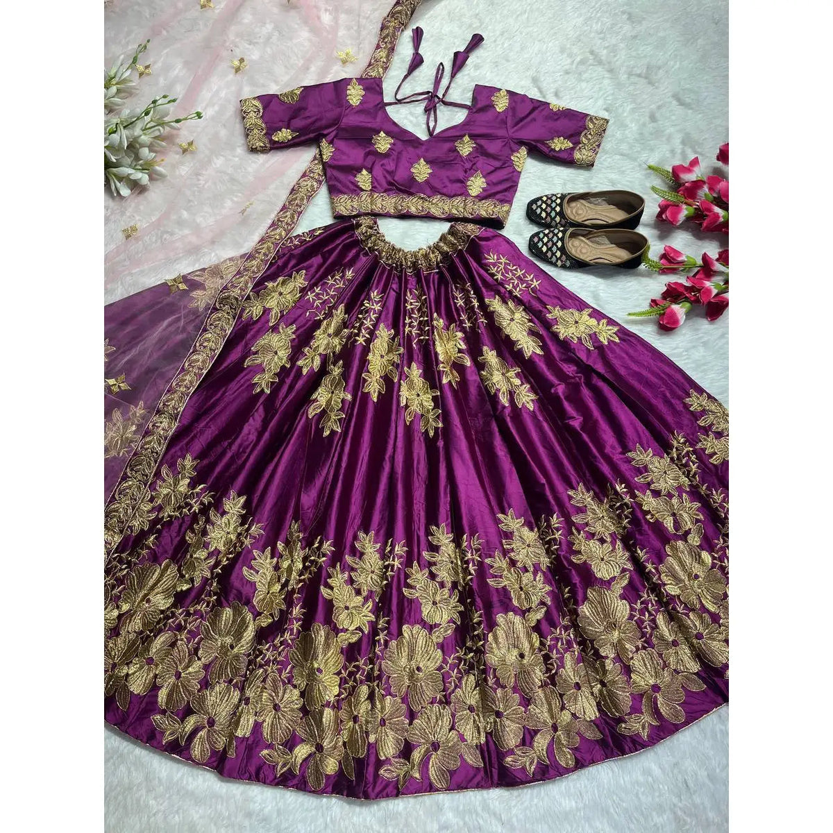 Beautiful Wedding Party Wear Lehenga Choli with Dupatta Elegant Wedding Dresses Good Vibrations