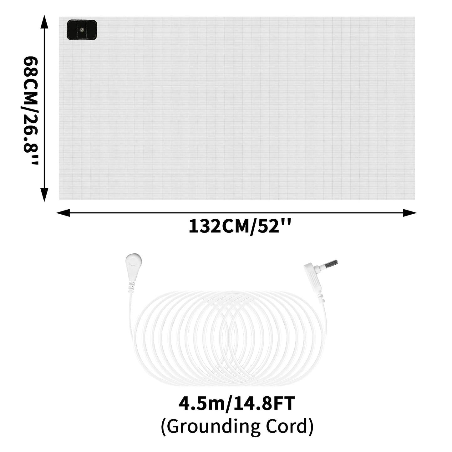 Grounding Bed Sheet Anti-static Grounding Sheet Conductive 95% Cotton and 5% Soft Silver Fiber Flat Sheets Sleep Bed Mat Good Vibrations