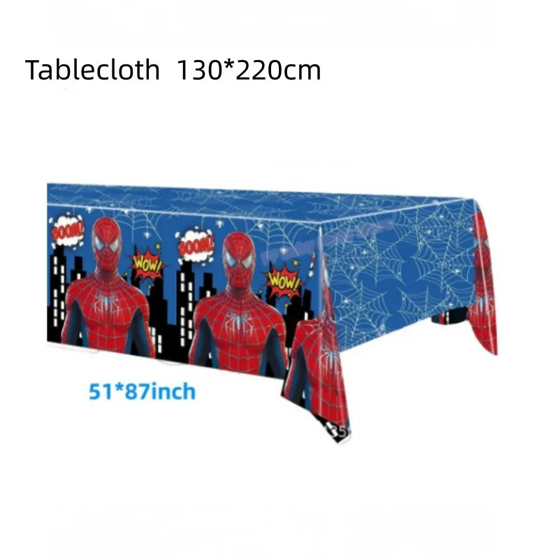 Cartoon Spider Theme Party Decor Tablecloth Party Supplies Table Cover Supers Heros Boys Favor Baby Shower Birthday Party Gifts Good Vibrations