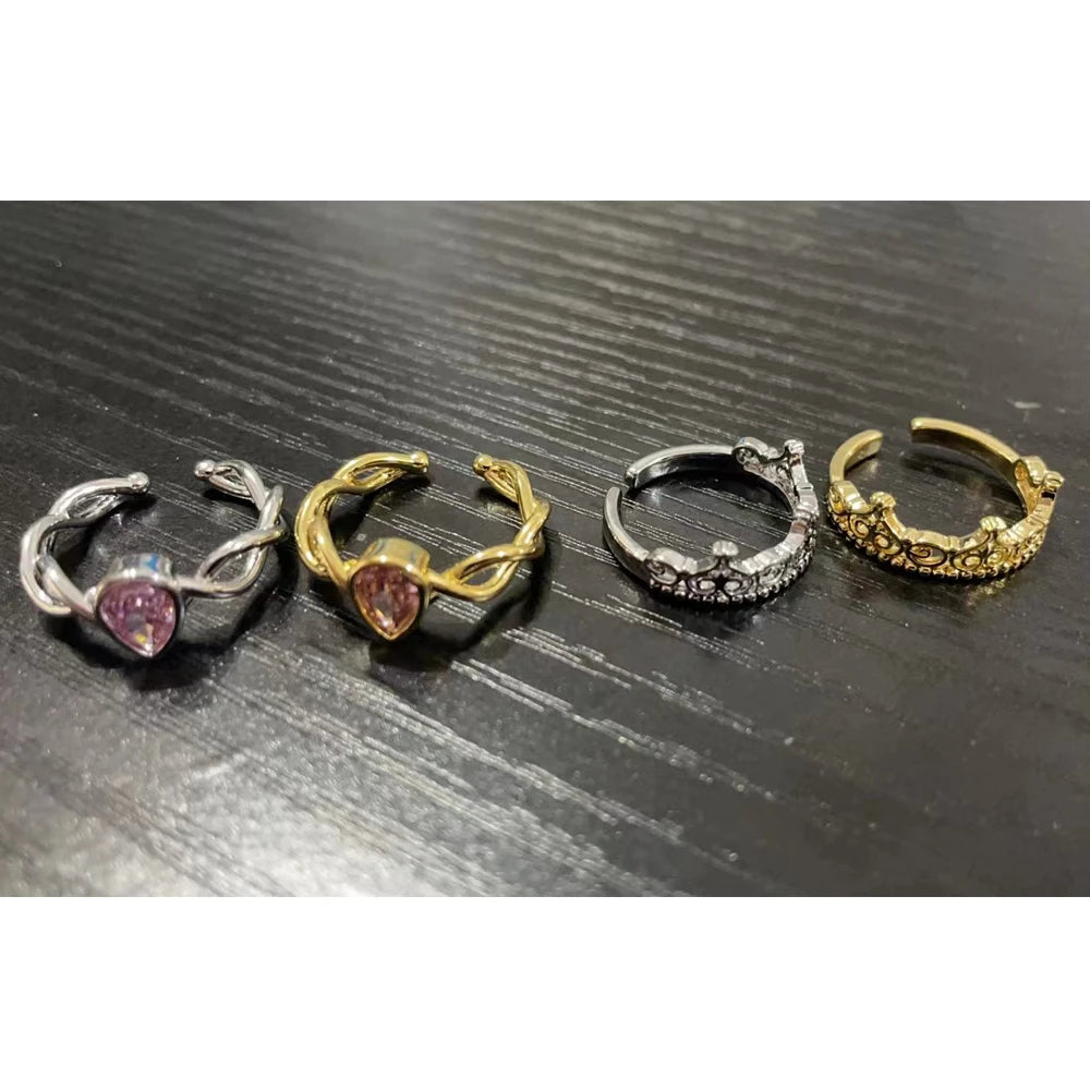 Crown Rings ,Jewelry For Women Girls , Princess Crown, Fashion Wedding Party Accessories, Silver Plated, Anneliese's Ring Gifts Good Vibrations Adult Super Store