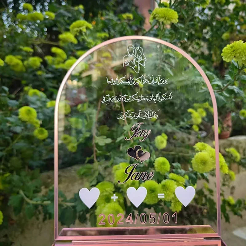 Personalized Wedding Acrylic Thumb Board Wedding Welcome Sign Mirror Acrylic Frame Wedding Party Decor Favor Enrich Your Wedding Good Vibrations