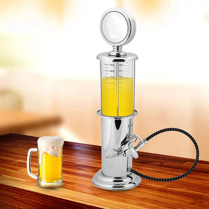 Gas Pump Dispenser for Drinks, Gas Pump Whiskey Wine Decanter, Single/Double Gun Beer Dispenser, Beverage Whiskey Decanter Tower Good Vibrations Adult Super Store