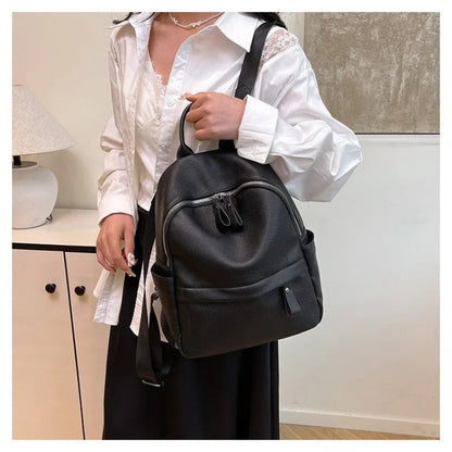 2025 Designer Backpack Women, Lightweight Large Capacity Travel Rucksack, Chic Minimalist School Bag for Casual Street Style Good Vibrations