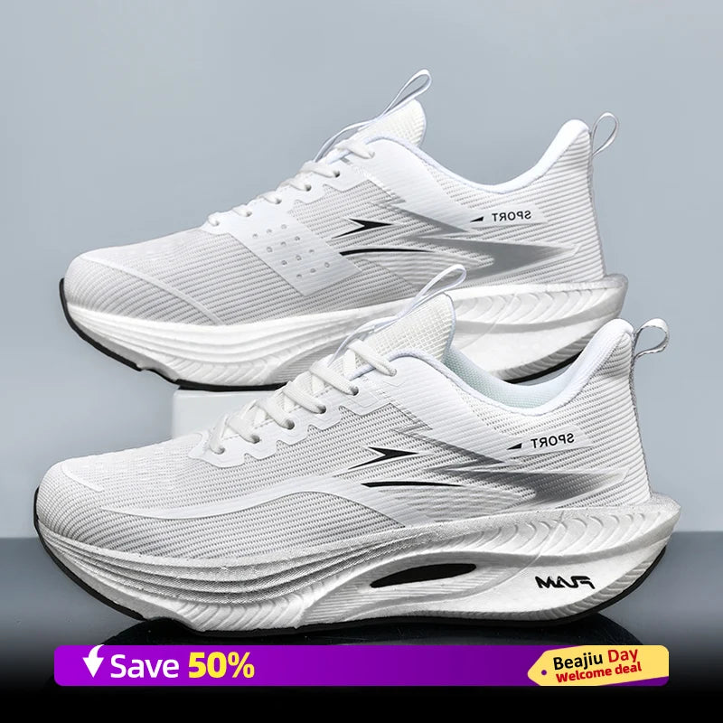 Men Sports Running Shoes Casual Marathon Breathable Lightweight Women's Comfortable Athletic Nonskid Walking Sneakers Outdoors Good Vibrations