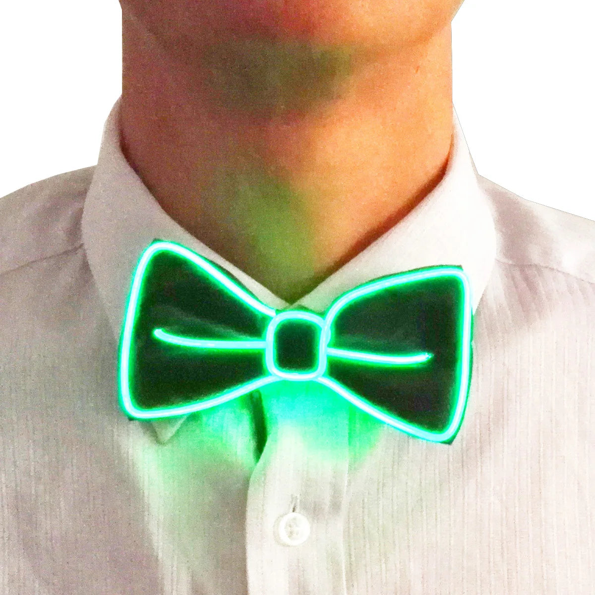 Flashing Neon Light LED Tie Halloween Christmas Dance Supplies Wedding Performance Decoration Luminous EL Wire Necktie Good Vibrations
