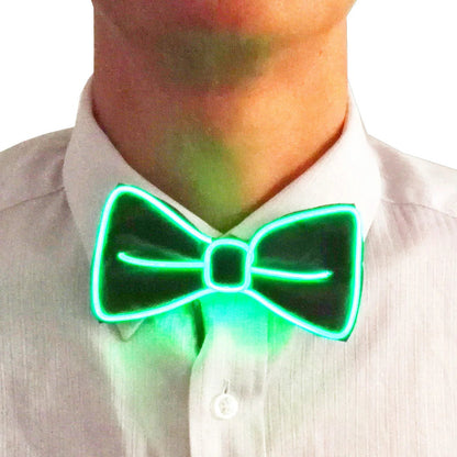 Flashing Neon Light LED Tie Halloween Christmas Dance Supplies Wedding Performance Decoration Luminous EL Wire Necktie Good Vibrations