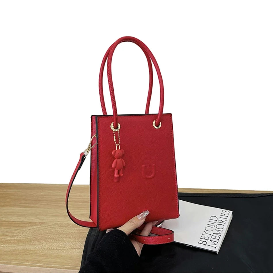 2026 Small Square Bag Women New Handbag Fashion Shoulder Casual Crossbody Solid Color Mobile Phone Bag Good Vibrations