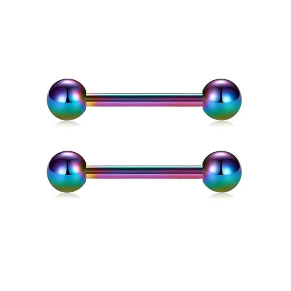 14G Tongue Rings Surgical Steel Straight Barbell Nipplerings Nipple Body Piercing Jewelry Long Barbell Bridge Tongue Rings Good Vibrations