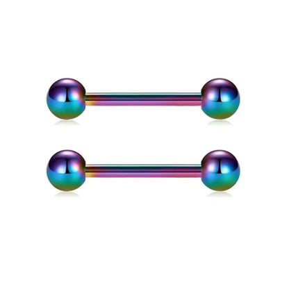 14G Tongue Rings Surgical Steel Straight Barbell Nipplerings Nipple Body Piercing Jewelry Long Barbell Bridge Tongue Rings Good Vibrations