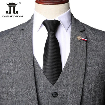 S-6XL (Jacket + Vest + Pants) Retro Gentleman Classic Fashion Plaid Mens Formal Business Slim Suit 3Pces Set Groom Wedding Dress Good Vibrations