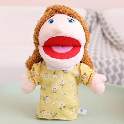 28-33cm Kids Plush Finger & Hand Puppet Popular Activity Boy Girl Role Play Bedtime Story Props Family Role Playing Toys Doll Good Vibrations