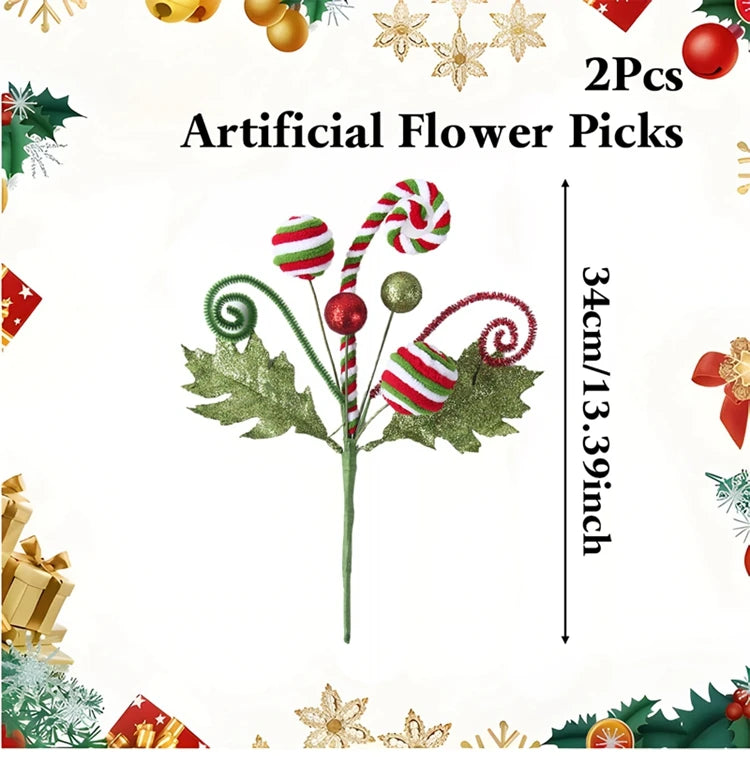 Christmas Ball Articifial Flower Merry Christmas Decoration for Home 2025 Christmas Tree Decorations Ornament New Year 2026 Good Vibrations