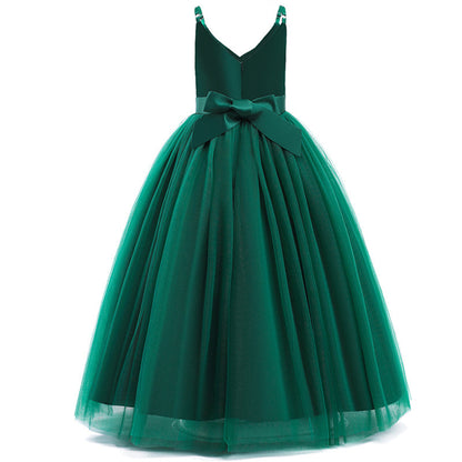 Girl Long White Bridesmaid Dresses For Wedding Prom Gown Big Bow Girls Party Dress Kids First Communiom Formal Evening Vestidos Good Vibrations