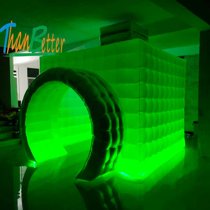 Gold Silver Black White New Style Camera Shape Wedding Party Inflatable Photo Booth Tent Cabin PhotoBooth With Multi Color LED Good Vibrations